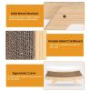 5 Changeable Forms Cardboard Cat Scratcher Double-Sided Cat Scratching Pad With Solid Wood Structure Indoor Reversible Cat Scratcher Lounge