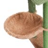 Cat Tree 41 Inches Cactus Cat Tower with Sisal Covered Scratching Post and Cozy Condo for Indoor Cats; Cat Climbing Stand with Plush Perch &Soft Hammo