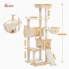 60.62 Inches Multi-Level Cat Tree Cat Tower For Indoor Cats With Sisal-Covered Scratching Post, Cozy Cat Condo, Padded Top Perch For Indoor Cats