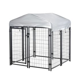 Outdoor Dog Playpen Kennel Has A Lockable Door And A Waterproof Canopy For Small And Medium-sized Dogs