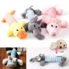 1PC Pet Squeaky Chew Toy Four-legged Long Pet Plush Bite-Resistant  Assorted animal styles Puppy Toy Pet Supplies