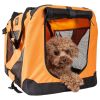 Soft Sided Collapsible Folding Dog Cat Crate Folds Easy for storage  Zippered 360 Vista View Portable Travel Crate for All Travel Needs