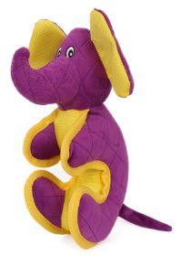 Pet Life Cartoon Funimal Plush Animal Squeak Play Dog Toy (Color: Purple)