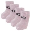 Pet Pink Knit Style Socks W/ Rubberized Soles