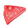 Adjustable Bandana And Leather Pet Collar Triangle Scarf Shape