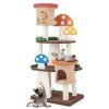 4-In-1 Cat Tree with 2 Condos and Platforms for Indoors