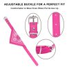 Adjustable Bandana And Leather Pet Collar Triangle Scarf Shape
