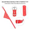 Adjustable Bandana And Leather Pet Collar Triangle Scarf Shape