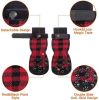 Holiday Anti-Slip Dog Socks; Waterproof Paw Protectors with Reflective Straps Traction Control for Indoor & Outdoor Wear; 4pcs