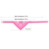 Adjustable Bandana And Leather Pet Collar Triangle Scarf Shape