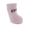 Pet Pink Knit Style Socks W/ Rubberized Soles