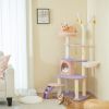 Multi-level Cat Tower with Sisal Covered Scratching Posts