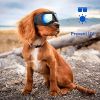 Dog Glasses Small Large Dog Goggles Dog UV Sunglasses Windproof Waterproof Long Snout Dogs Mask with Soft Frame Adjustable Straps Black