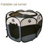Oxford cloth folding pet playpen cat dog  small dog or cat whelping room octagonal pet containment