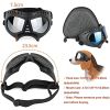 Dog Glasses Small Large Dog Goggles Dog UV Sunglasses Windproof Waterproof Long Snout Dogs Mask with Soft Frame Adjustable Straps Black