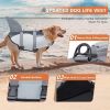 Dog Life Jacket With Shark Fin; Lifesaver Vests with Rescue Handle for Small Medium and Large Dogs; Pet Safety Swimsuit for Pool or Beach