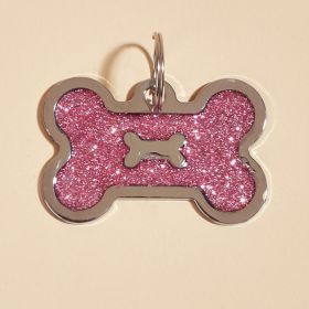 Metal Pet ID Tags With Bone Shape For Dogs & Cats (Color: Shiny silver, size: 1 peice)
