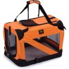 Soft Sided Collapsible Folding Dog Cat Crate Folds Easy for storage  Zippered 360 Vista View Portable Travel Crate for All Travel Needs