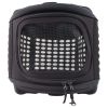 Hard Shelled Perforate Lightweight Collapsible Military Grade Transporter Small Med Pet Carrier Gray Black
