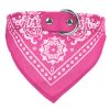 Adjustable Bandana And Leather Pet Collar Triangle Scarf Shape