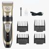 Dog Cat Grooming Kit; Low Noise; pet grooming; Rechargeable; Pet Hair Thick Coats Hair Trimmers Set