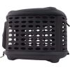 Hard Shelled Perforate Lightweight Collapsible Military Grade Transporter Small Med Pet Carrier Gray Black