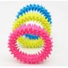 Pet Dog Round Ring Soft Spiked Toy Non-Toxic Rubber Assorted Colors Durable Play Chew Toys Dog Tooth Cleaning Safe Toy Pet Supplies
