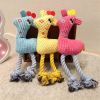 Dog Toys for Small Dogs Fleece Resistance Squeaky Dog Toy Chew Training Toys in different colors