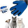 Dog Cat Grooming De Shedding Gloves Effective  Back Hair Removal Massage While  Bathing Fur Hair Removal