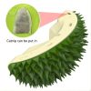 Durian Cat Self Brush, Dog Cat Self Groomer, Wall Corner Scratcher Massage Combs Durian Shape Massager Tool