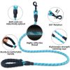 Pet Leash Reflective Strong Dog 5' Long with Comfortable Padded Handle Heavy Duty Training Durable Nylon Rope Leashes