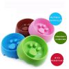 Pet Supplies Dog Paw Shaped Food Bowl Slow Feeder Food Bowl Thick Plastic Bowl Puzzle Bowl