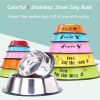 Pet Feeding Bowls Stainless Steel Non-slip Dog Bowl Durable Anti-spill Cat Puppy Feeder For Dogs