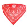 Adjustable Bandana And Leather Pet Collar Triangle Scarf Shape
