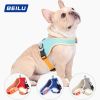 dog Harnesses and dog leash set; Suede Pet Chest Strap Saddle Vest Style Dog Chest Back Reflective Dog Strap Dog Rope