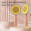 One-Key Pet Hair Remover Grooming Brush Pet Hair Cleaner Shedding Brush For Long & Short Hair Cats And Dogs
