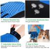 Dog Cat Grooming De Shedding Gloves Effective  Back Hair Removal Massage While  Bathing Fur Hair Removal