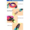1 Set Nylon Rainbow Pet Dog Harness Leash Combination Soft Walking Harness Lead Colorful and Durable Traction Rope 120cm (42.25 inches)