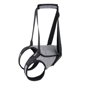Dog Walking Harness to Assist a dogs walking,  Back-style Auxiliary Strap (Option: Heather Gray-S)