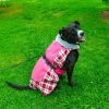 Alpine All-Weather Waterproof Jacket Coat with Plane and Plaid Accents for your Dog Coat