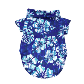 Hawaiian Camp Shirt 100 % Cotton Assorted fun Prints (Color: Vintage Hibiscus, size: XX-Small)
