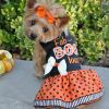Halloween Fab-BOO-Lous Black Polka Dot Dress and Matching Leash