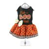Halloween Fab-BOO-Lous Black Polka Dot Dress and Matching Leash