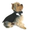 Black Dog Harness Tuxedo w/Tails, Bow Tie, and Cotton Collar Special Occasion Formal